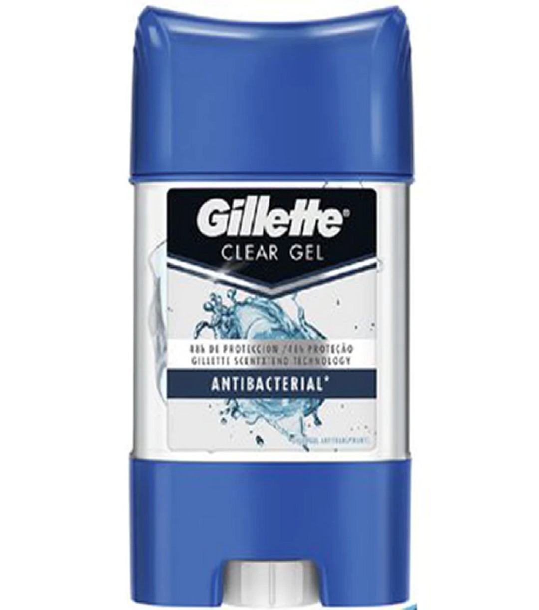 Desodorante en barra Clear Gel Gillette Antibacterial 82grs