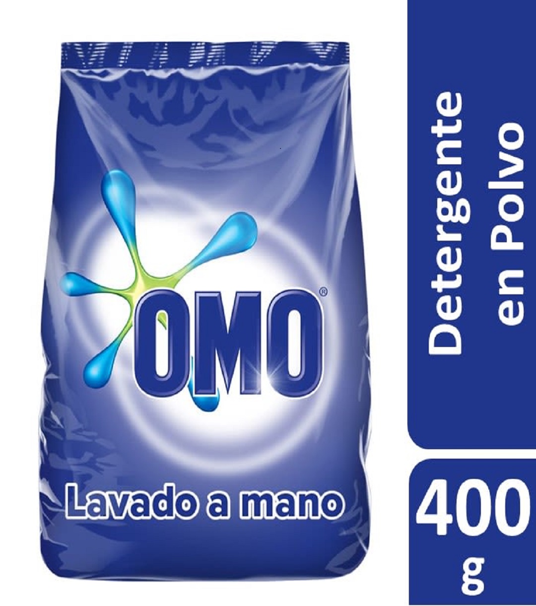 Detergente en Polvo Omo Normal lavado a mano 400grs