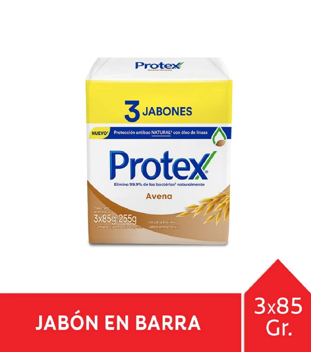 Jabon Barra Protex 3 unidades 255grs
