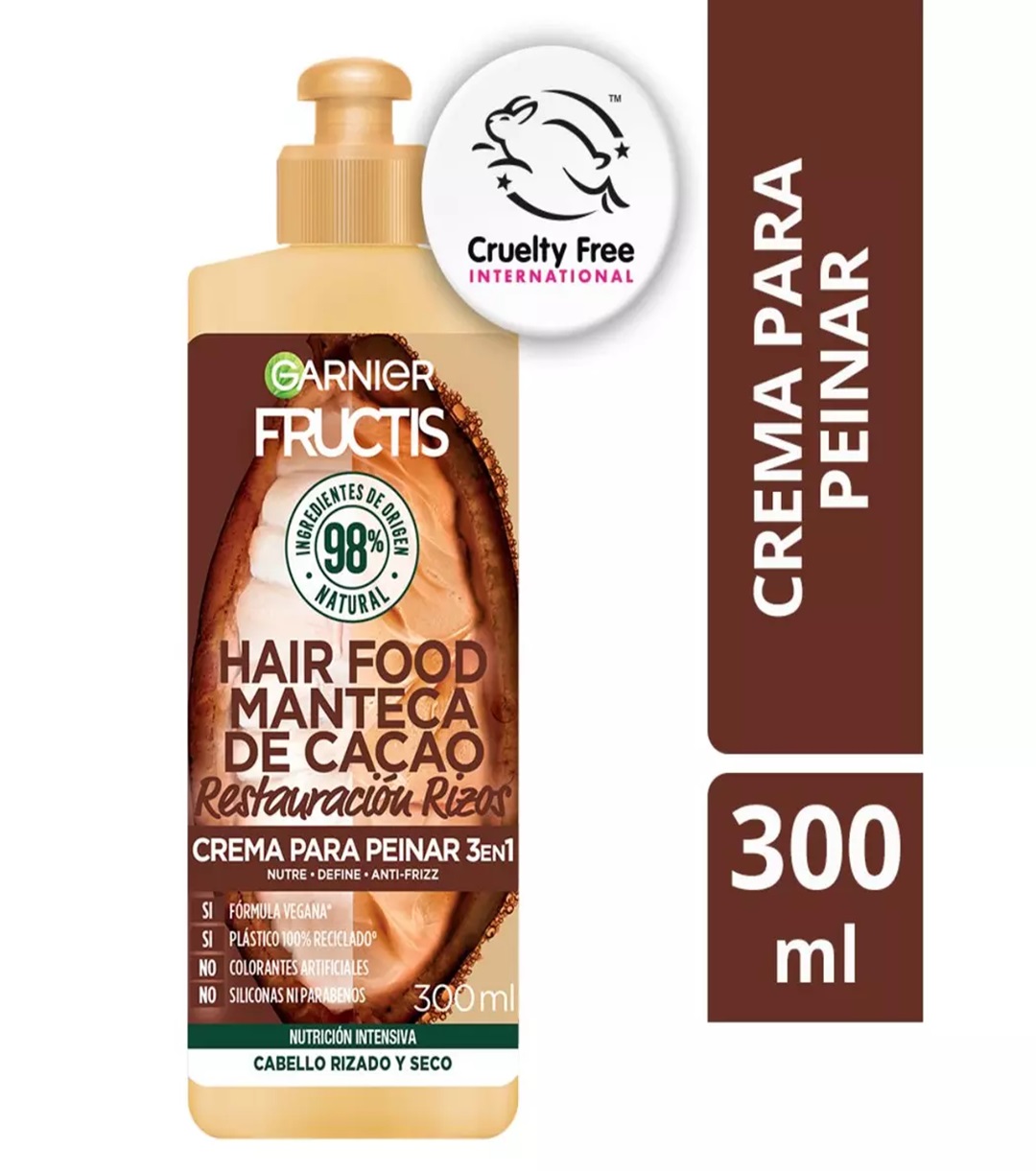 Fructis Hair Food Crema de peinar Cacao 3en1 300ml