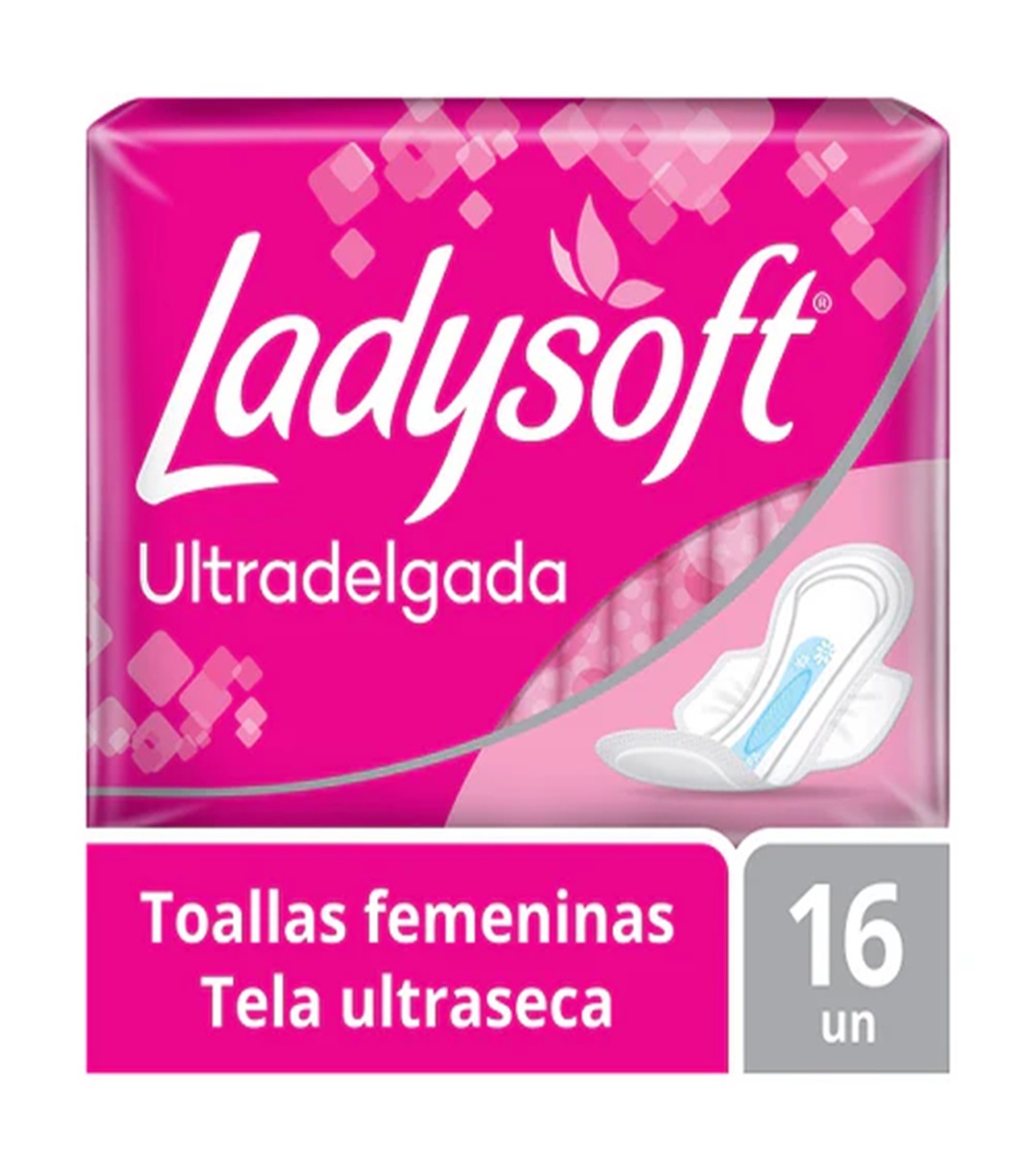 Toalla higiénica Ladysoft Ultradelgada malla 16 und.