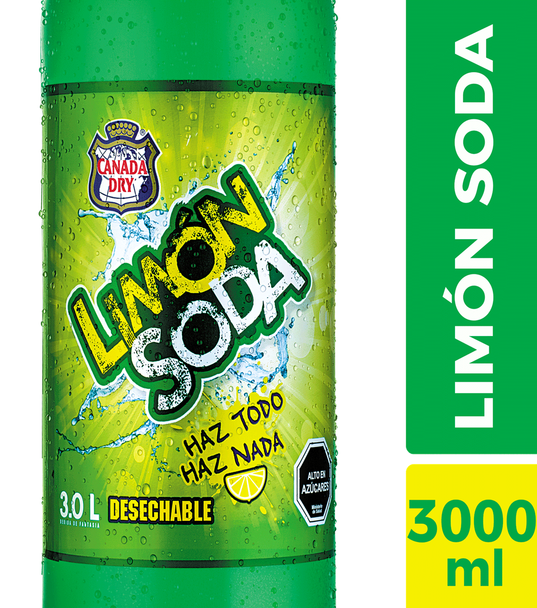 Bebida desechable Limon Soda 3 Litros.