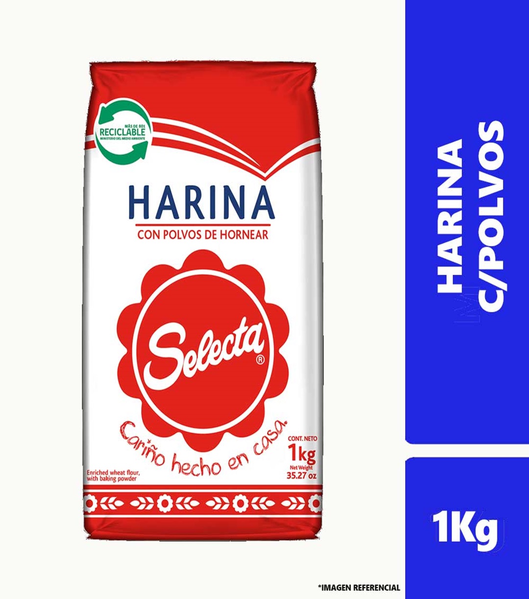 Harina Con Polvo Selecta Paq 1kg